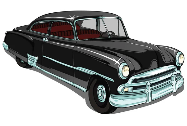 Chevrolet retro vintage vector car — Stock Vector