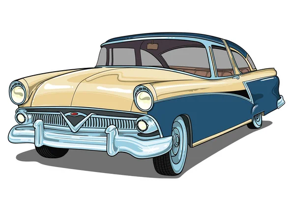 Coche vector retro vintage. Transparente sobre fondo blanco. Gran conjunto de automóviles dentro de mi perfil . — Archivo Imágenes Vectoriales