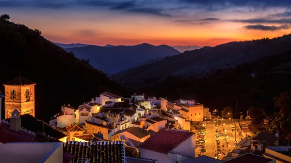 Sonnenuntergang über Salares, Malaga Stockfoto