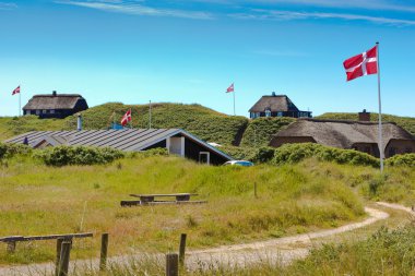 Traditional Summerhouses at Jutland peninsula clipart