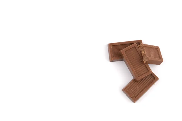 Chocolate Chocolates Sobre Fundo Branco — Fotografia de Stock