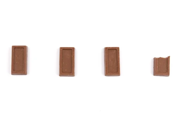 Chocolate Chocolates Sobre Fondo Blanco — Foto de Stock