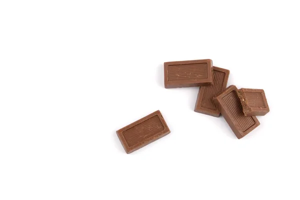Chocolate Chocolates Sobre Fondo Blanco —  Fotos de Stock