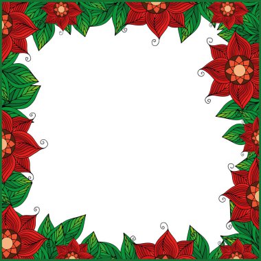 Çerçeve çiçek arka plan ile metin için. Tebrik kartı, davet, afiş. Vektör çizim.