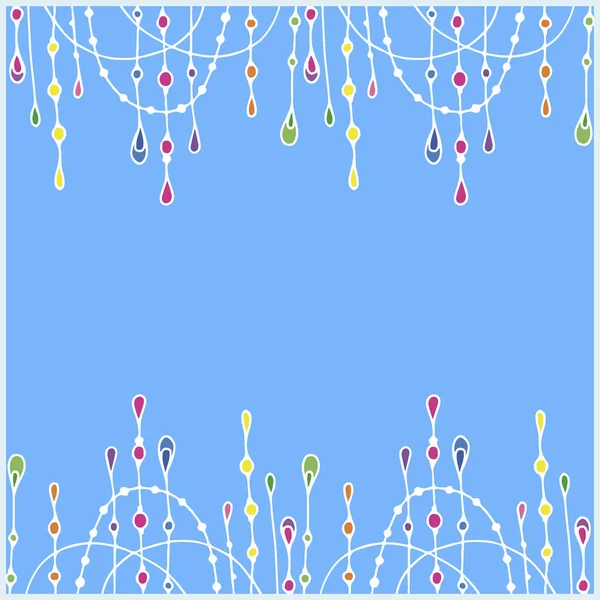 您的文字与珠背景的框架。贺卡、 请柬、 横幅。矢量图。框架的珠子. — 图库矢量图片