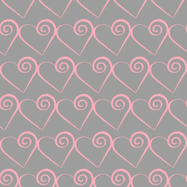 Romantic pink heart pattern. Vector illustration for holiday design. Many flying hearts on background. — Stock Photo, Image