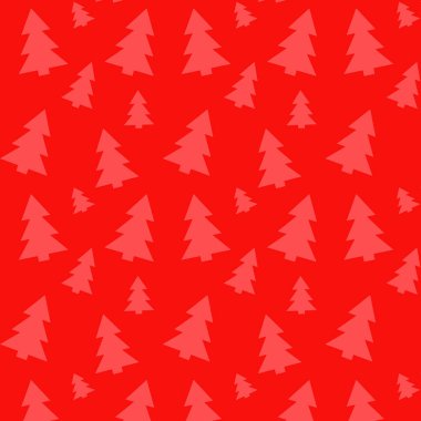 Noel ağaçları desen. Vektör çizim