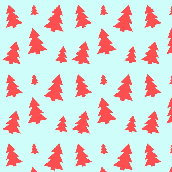 Christmas trees pattern. Vector illustration — Stock Vector