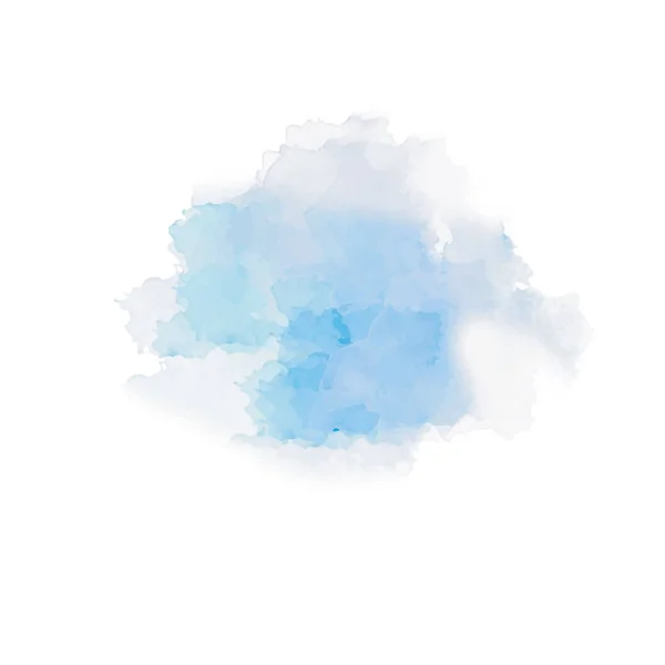 Akvarel mrak. Modré mraky izolovaných na bílém pozadí. Vektorový design — Stockový vektor