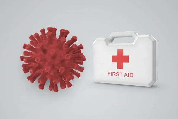 Beyaz izole arka planda Covid-19 için 3D illüstrasyon. Dünya Sağlık Örgütü Coronavirus 'a yeni resmi isim koydu.