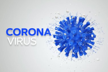 Corona virüsü konsepti 3D dezenfektanlar.
