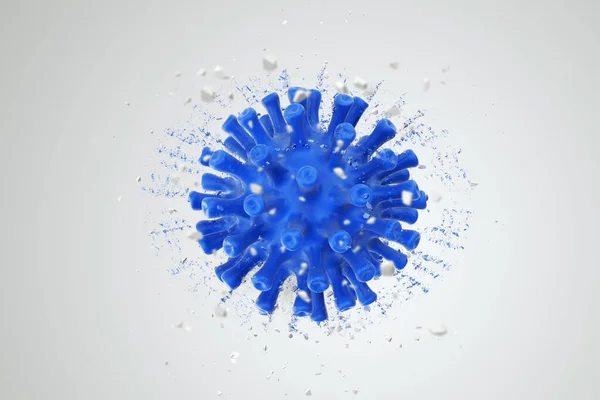 Corona virüsü konsepti 3D dezenfektanlar.