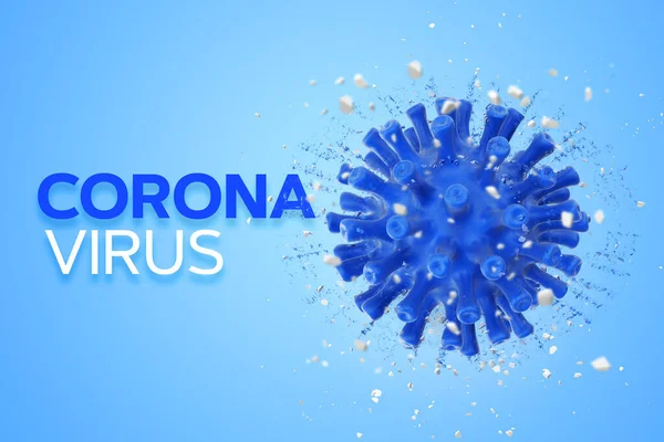 Corona virüsü konsepti 3D dezenfektanlar.