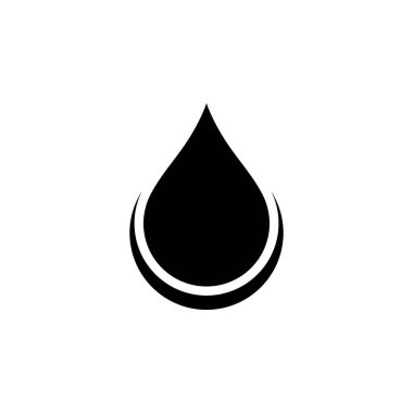 Su ikonunu bırak. Basit düz vektör illüstrasyonu