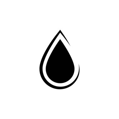 Su ikonunu bırak. Basit düz vektör illüstrasyonu