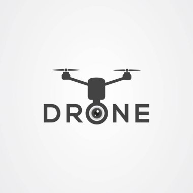 Drone simgesi logo vektör tasarımı