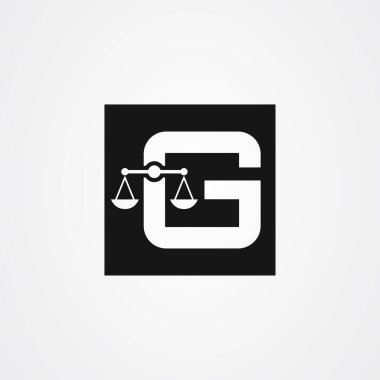 Hukuk logosu tasarımlı ilk harf g