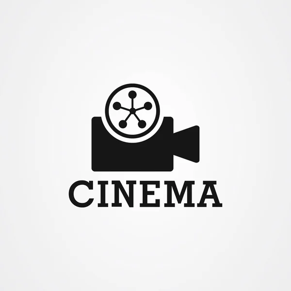 Película y película icono logo vector — Vector de stock