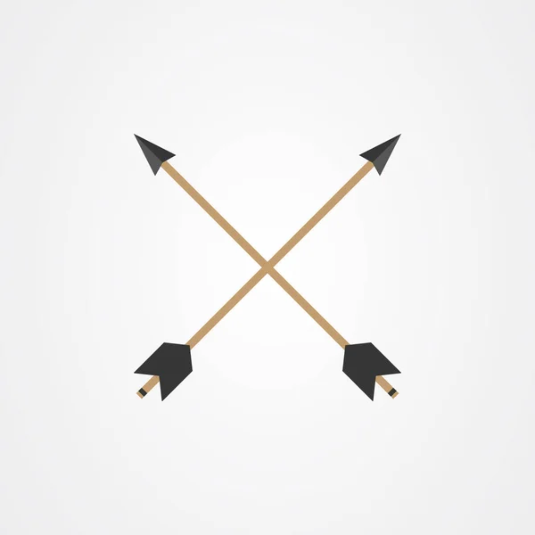 Cruz flechas icono vector plantilla — Vector de stock