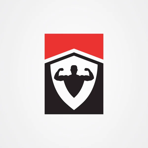 Design de modelo de logotipo de vetor de fitness para academia e fitness — Vetor de Stock