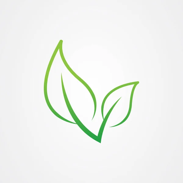 Icono de hoja verde. eco símbolo vector ilustración — Archivo Imágenes Vectoriales
