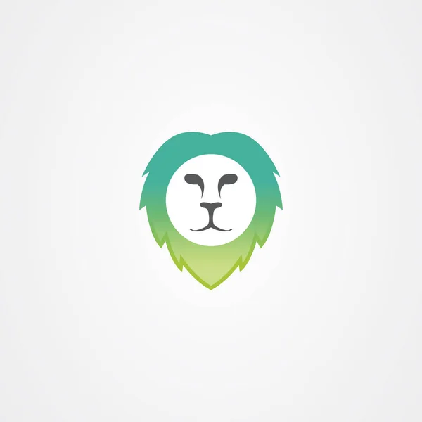 Lion icône logo vectoriel design — Image vectorielle