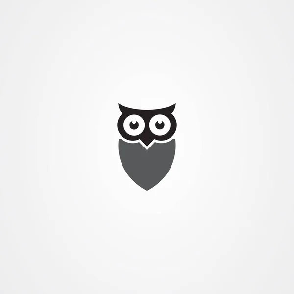 Búho icono logo vector diseño negativo espacio estilo . — Vector de stock