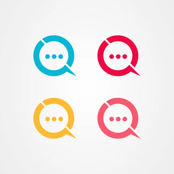 Chat pictogram, media sociaal symbool vector template — Stockvector