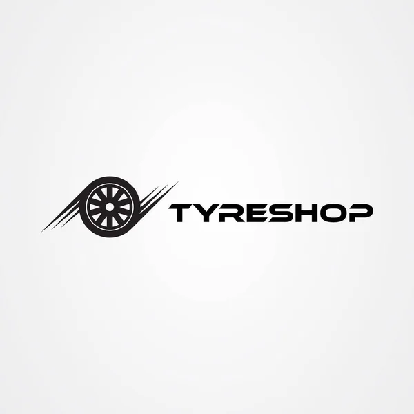 Tekerlek dükkanı logosu şablonu. lastik simgesi vektör illüstrasyonu. — Stok Vektör