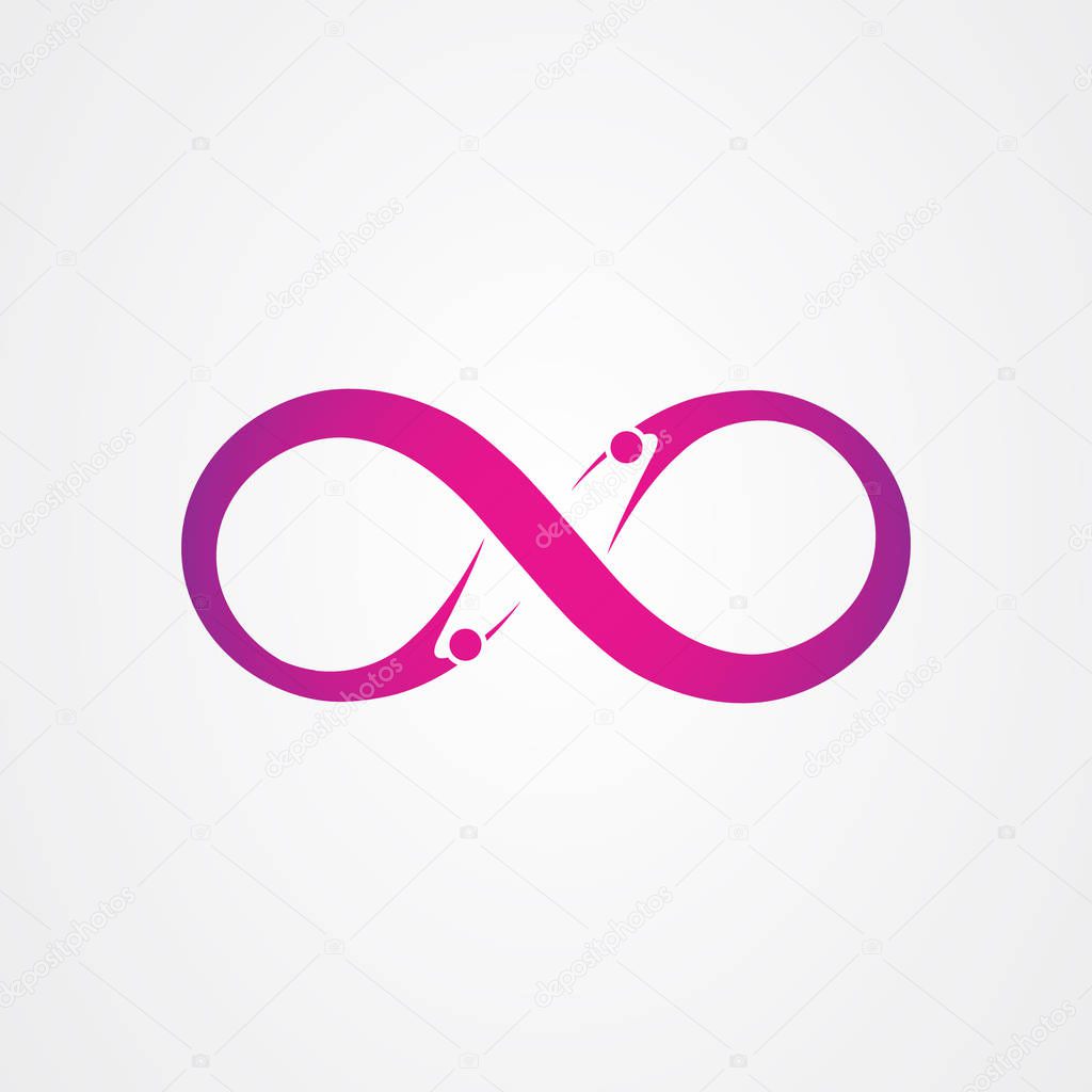 Infinity fit icon logo design