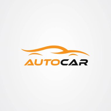 Soyut araba logosu tasarımı konsepti, otomotiv araba vektör tasarım şablonu.