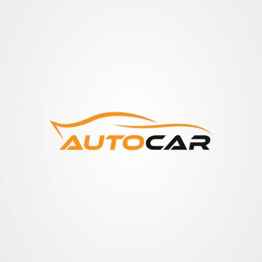 Soyut araba logosu tasarımı konsepti, otomotiv araba vektör tasarım şablonu.