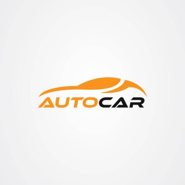 Soyut araba logosu tasarımı konsepti, otomotiv araba vektör tasarım şablonu.