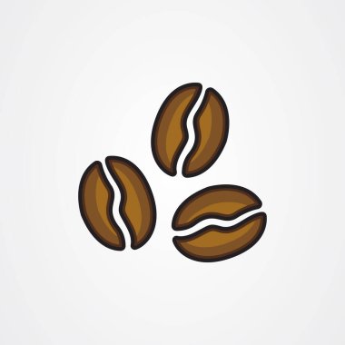 kahve çekirdeği ikonu vektör illüstrasyonu