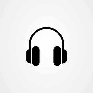 Kulaklık simgesi logo vektör tasarımı