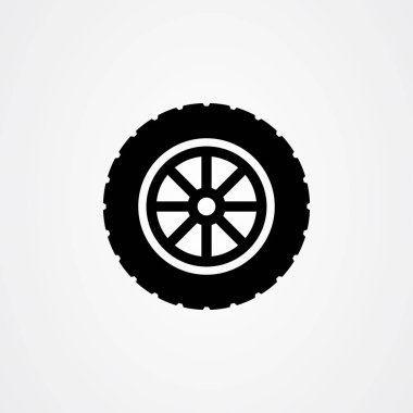Tekerlek simgesi logo vektör tasarımı