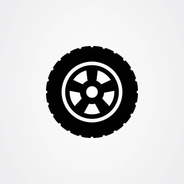Tekerlek simgesi logo vektör tasarımı