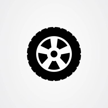 Tekerlek simgesi logo vektör tasarımı