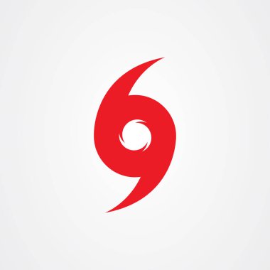 Hurricane symbol, abstract hurricane icon. clipart
