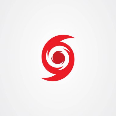 Kasırga sembolü, soyut kasırga ikonu.