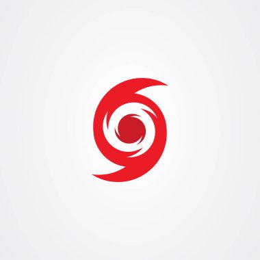 Hurricane symbol, abstract hurricane icon. clipart
