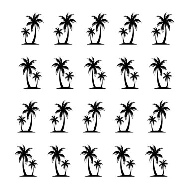 Tekstil kumaşı veya duvar kağıdı arkaplanı için palmiye ağacı deseni