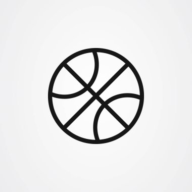 Dış hatlarda basketbol ikonu vektör tasarımı