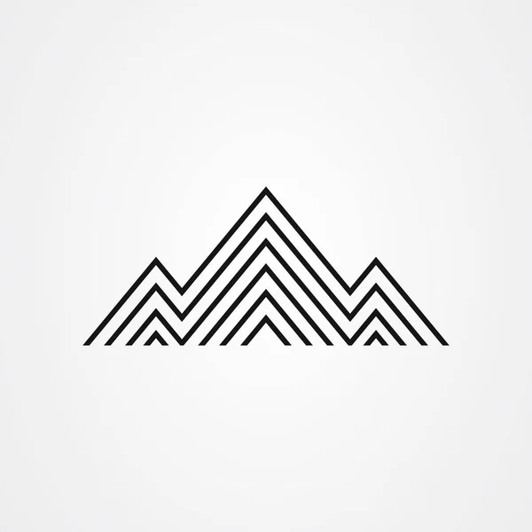 Mountain icon logo vector ontwerp — Stockvector