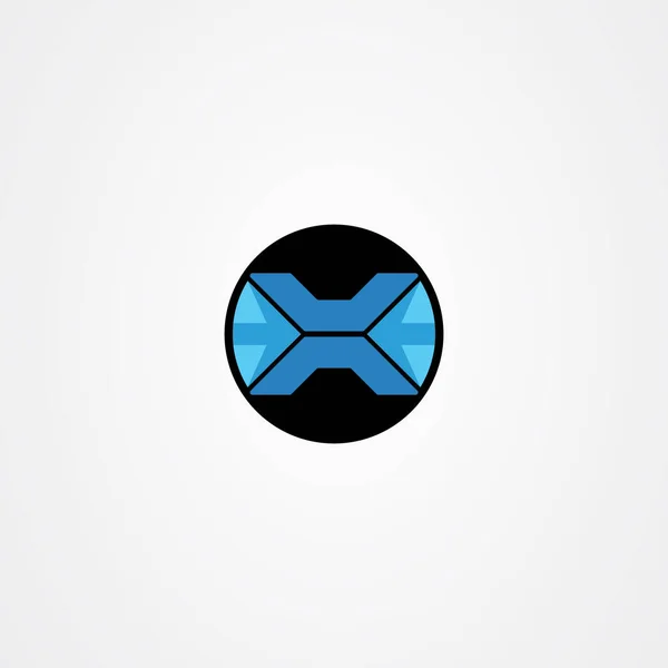 Letra x icono logo diseño de vectores — Vector de stock