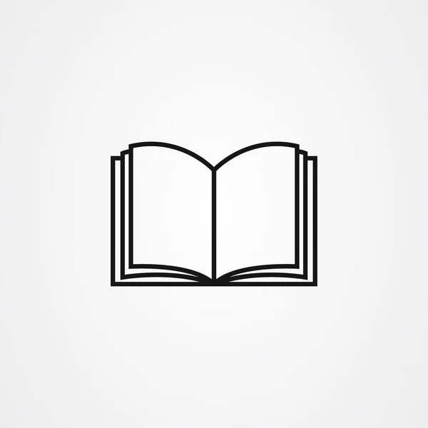 Libro icono logo vector plantilla — Archivo Imágenes Vectoriales