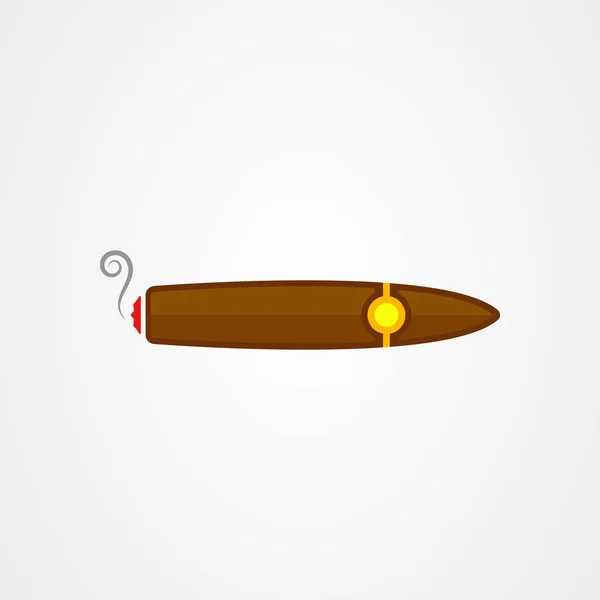 Icono de cigarro logo diseño de vectores — Vector de stock