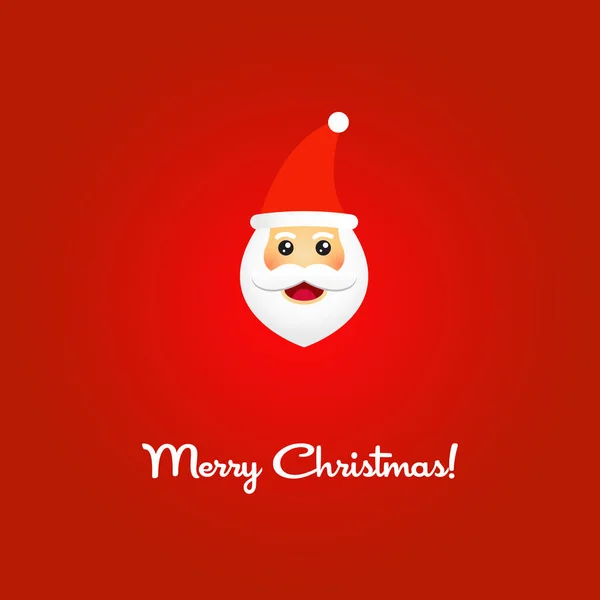 Mikulás claus vektor illusztráció piros háttérben. Karácsonyi üdvözlő sablon design poszter, tapéta, címke, kártya vagy nyomtatott. — Stock Vector