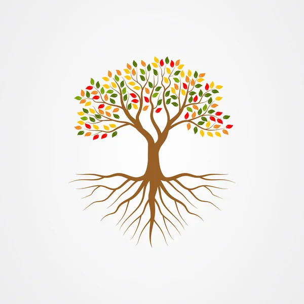 Абстрактний дизайн логотипу яскравого дерева — стоковий вектор