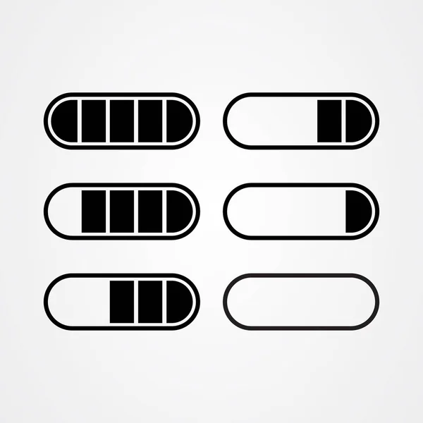 Batteriikon logotyp vektor design. — Stock vektor